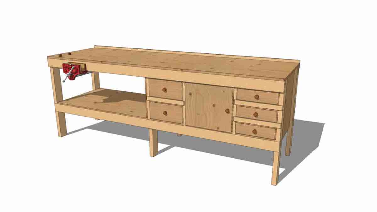 How to build a Basic 2x4 Workbench free project