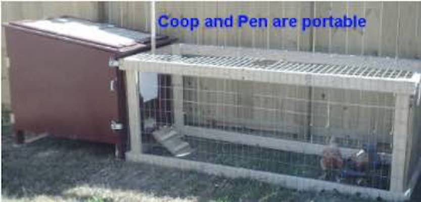 Free plans to build a Chicken Coop Chicken Tractor.