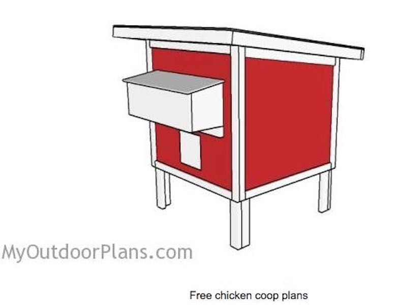 Build a Chicken Coop With Nesting Box using free plans.