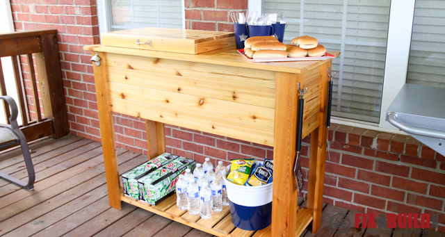 How to build aa Wooden Cooler Grill Cart.